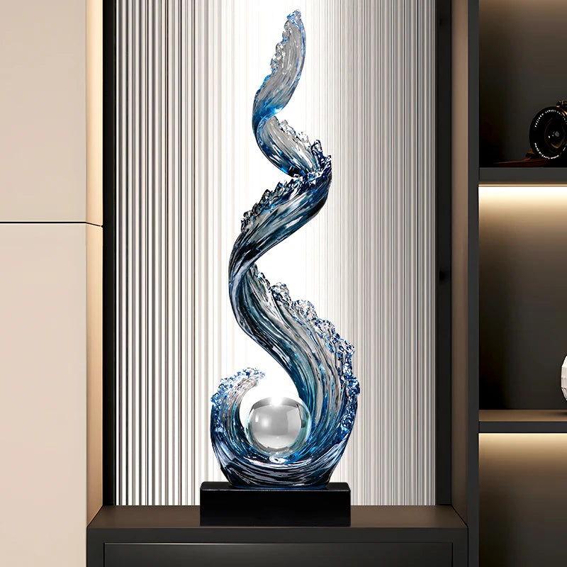 Home Decor Wind and Water Rising Sculpture Luxury Living Room Entrance
