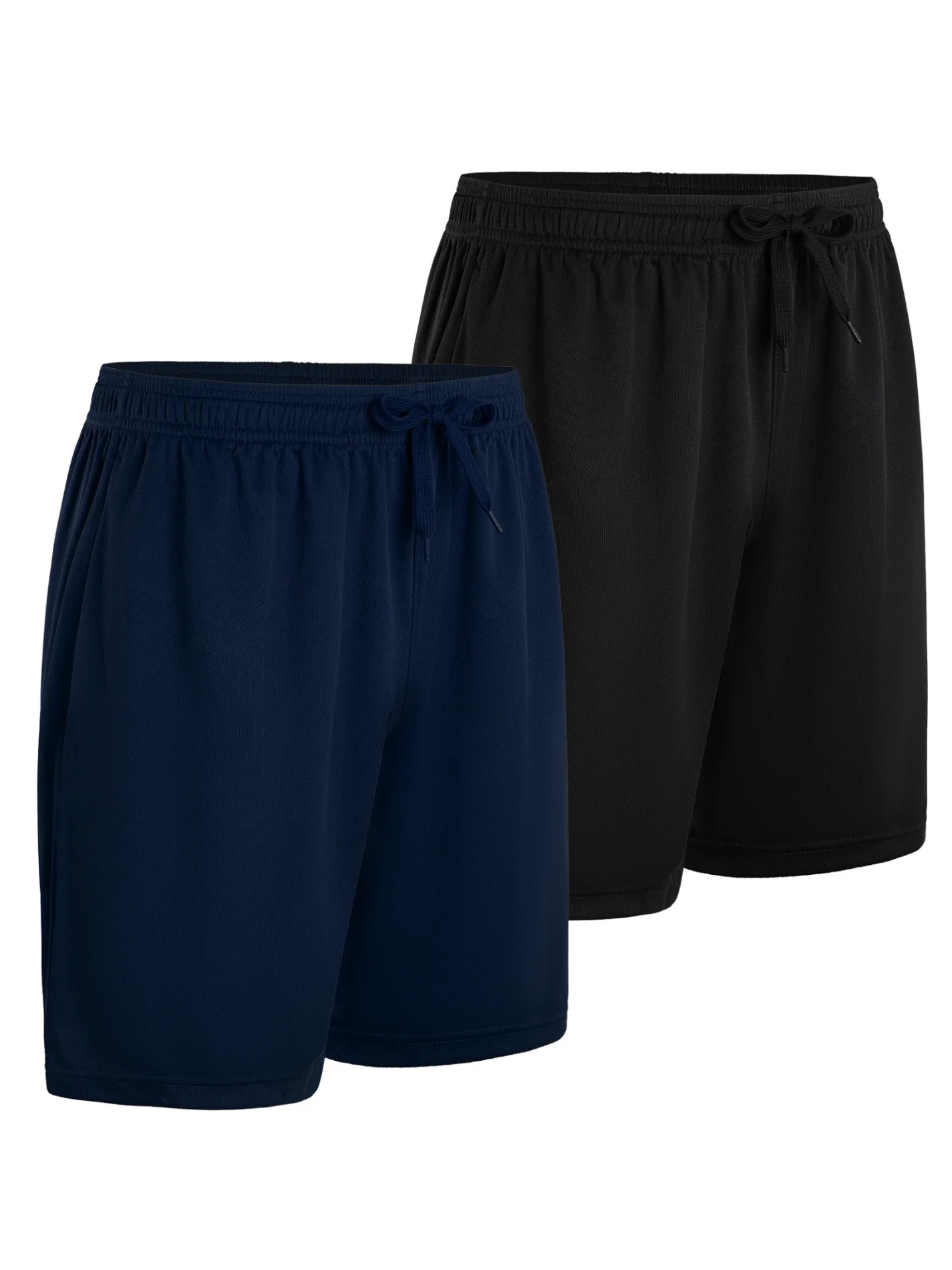 2-piece men's polyester sports shorts, quick drying,