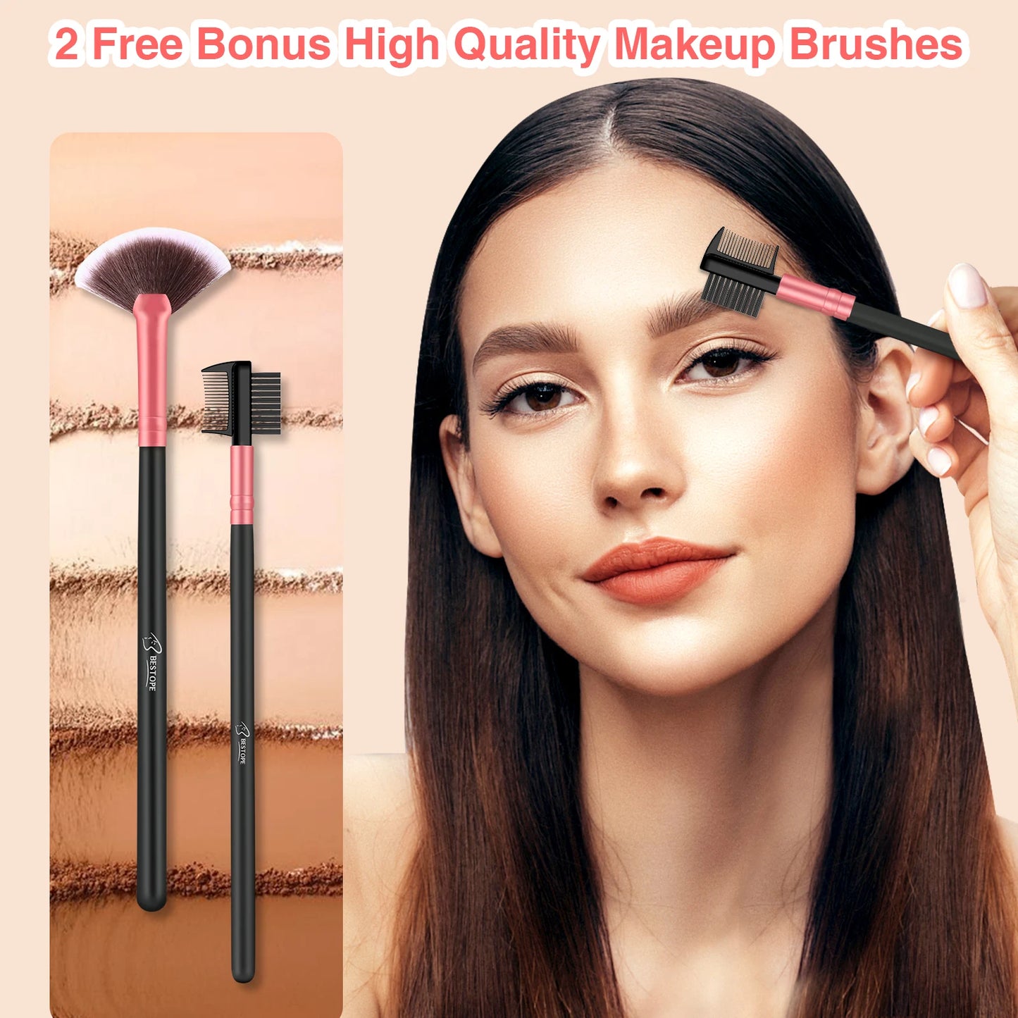 PRO Makeup Brushes Makeup Brush Set - 16 Pcs