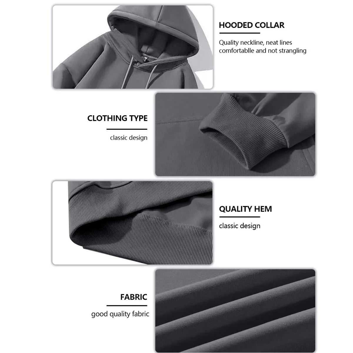 Heavyweight Fit Hooded Sweatshirt Comfortable Casual Wear