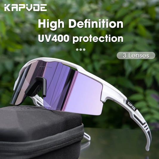 Cycling Sunglasses UV400 Cycling Glasses Polarized Built-in Myopia Frame