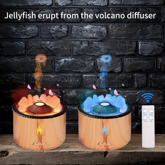 Volcano Flame Diffusers Cool Mist Humidifier for Home  Essential Oil Tray Quiet Electronics