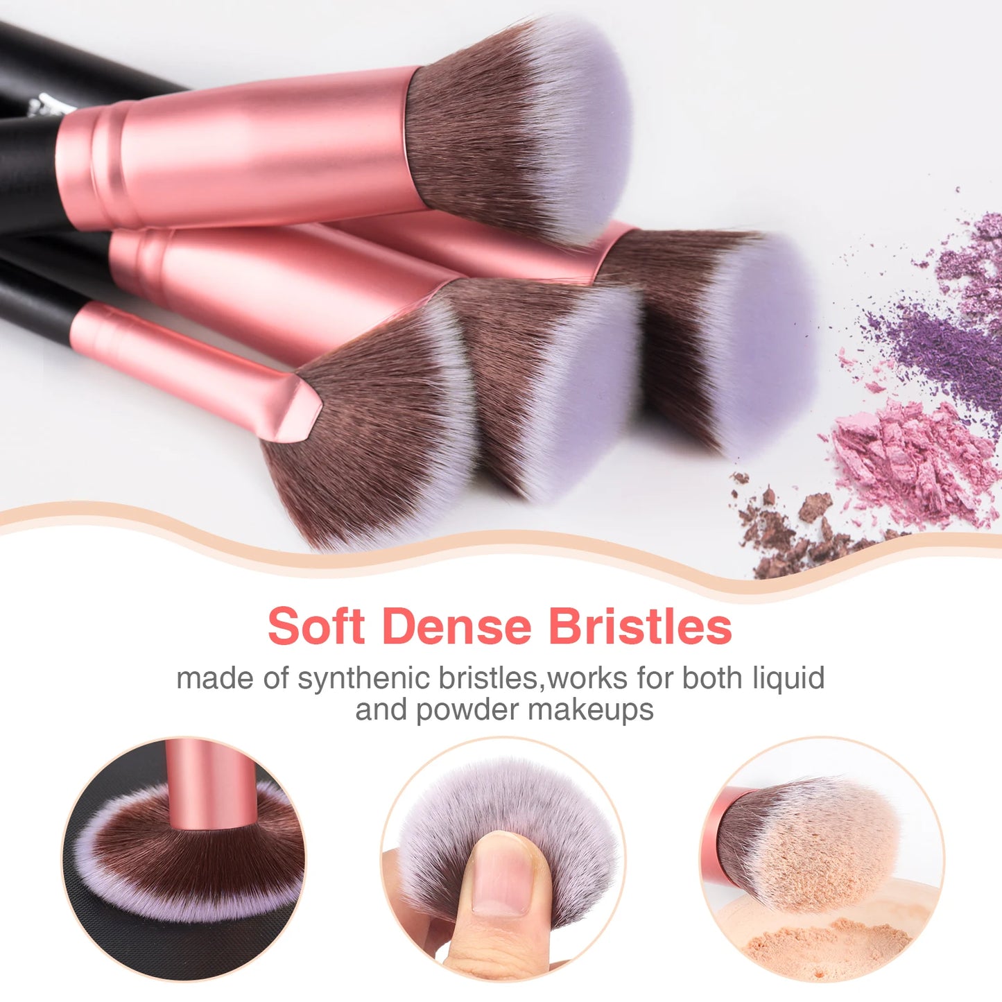 PRO Makeup Brushes Makeup Brush Set - 16 Pcs
