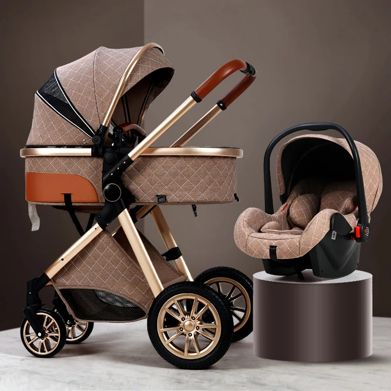 Luxury Baby Stroller 3 in 1 High Landscape Baby Cart Model BWSV9A