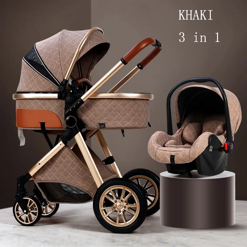Luxury Baby Stroller 3 in 1 High Landscape Baby Cart Model BWSV9A