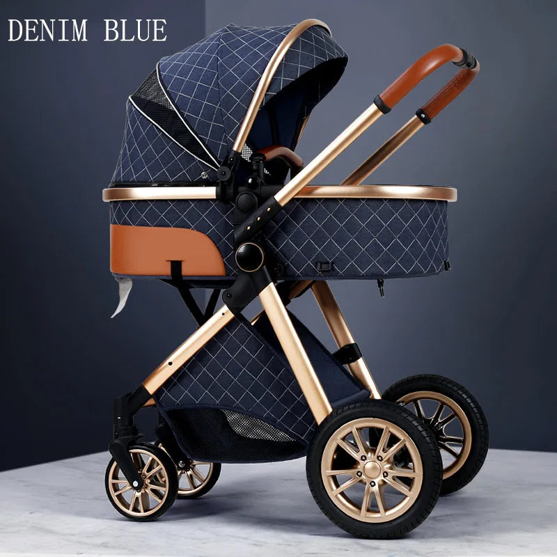 Luxury Baby Stroller 3 in 1 High Landscape Baby Cart Model BWSV9A