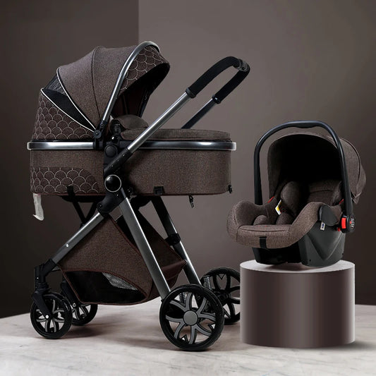 Luxury Baby Stroller 3 in 1 High Landscape Baby Cart Model BWSV9A