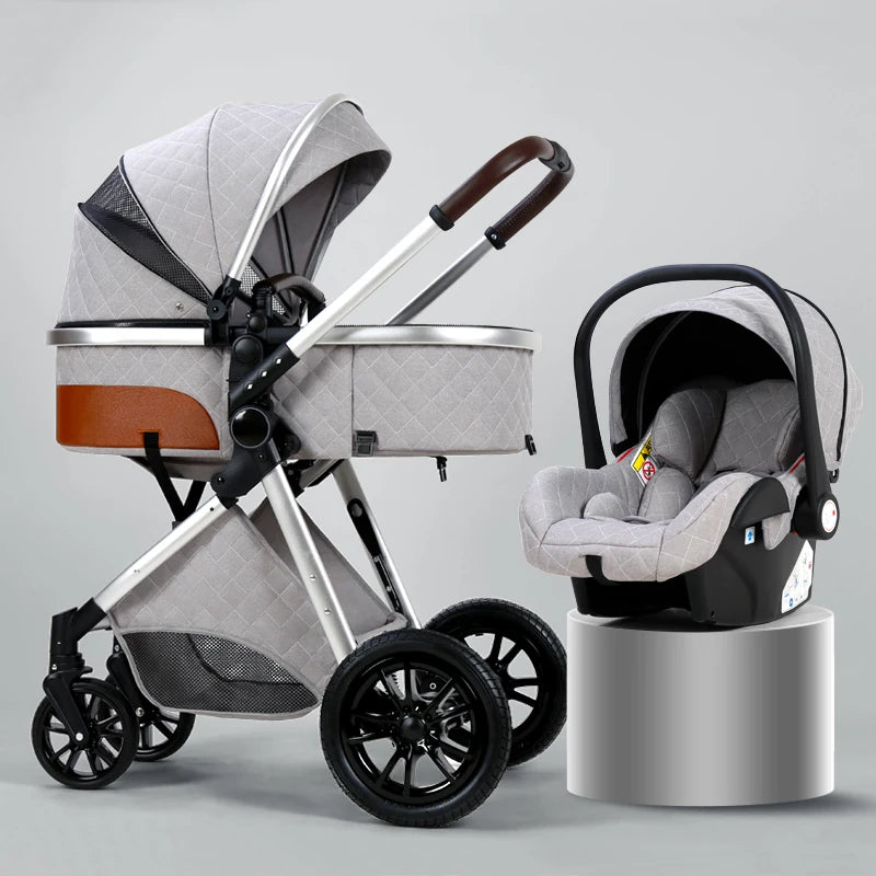 Luxury Baby Stroller 3 in 1 High Landscape Baby Cart Model BWSV9A