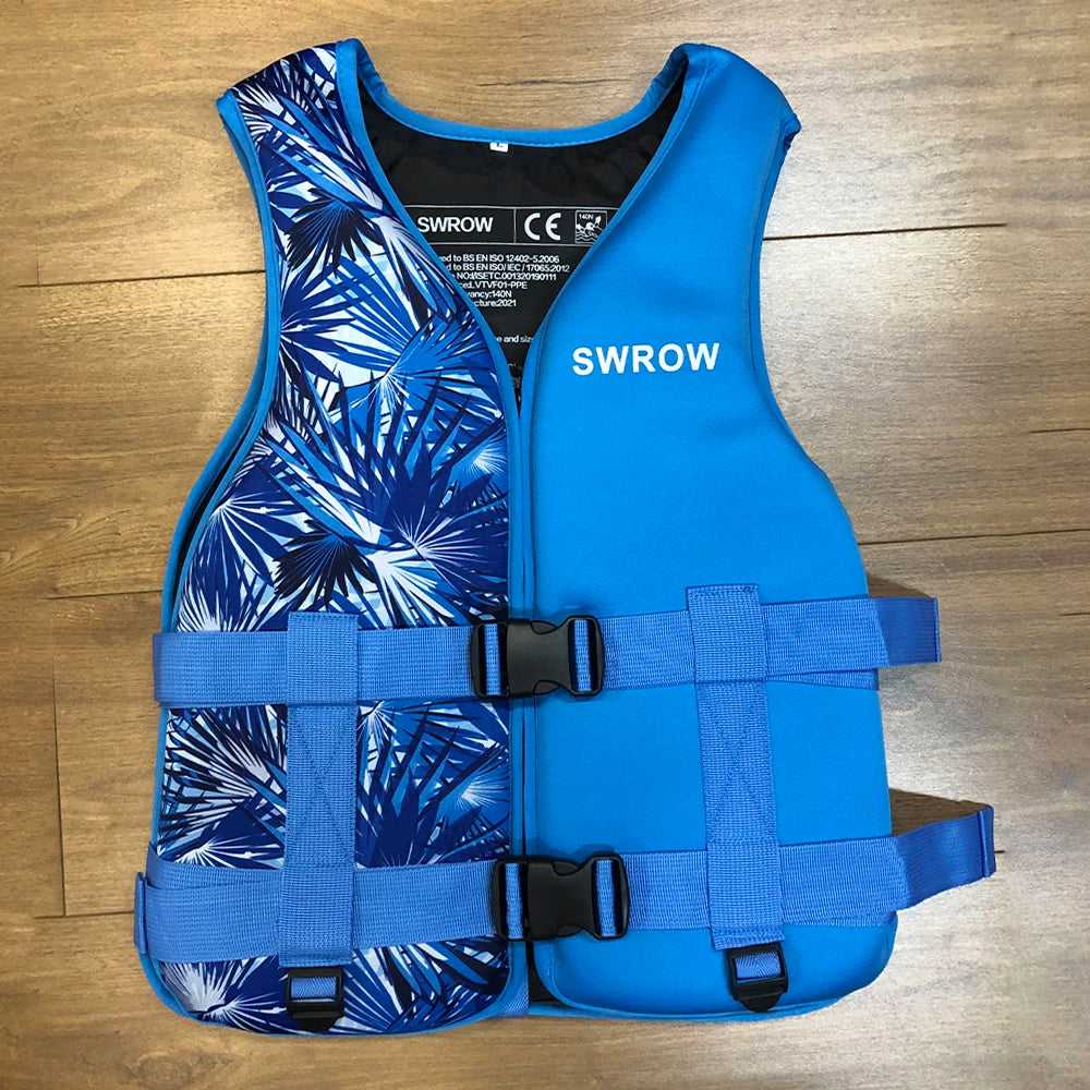 Portable fashion adult children's life jacket neoprene swimming life jacket