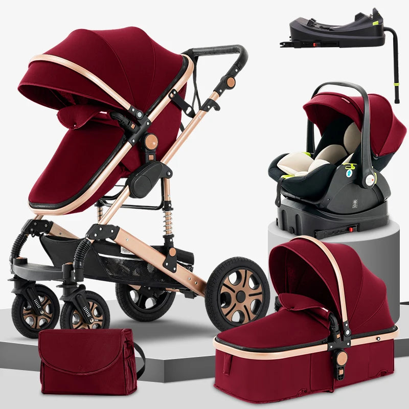 Baby Stroller Combo Car Seat,Baby Travel System with Isofix Base,