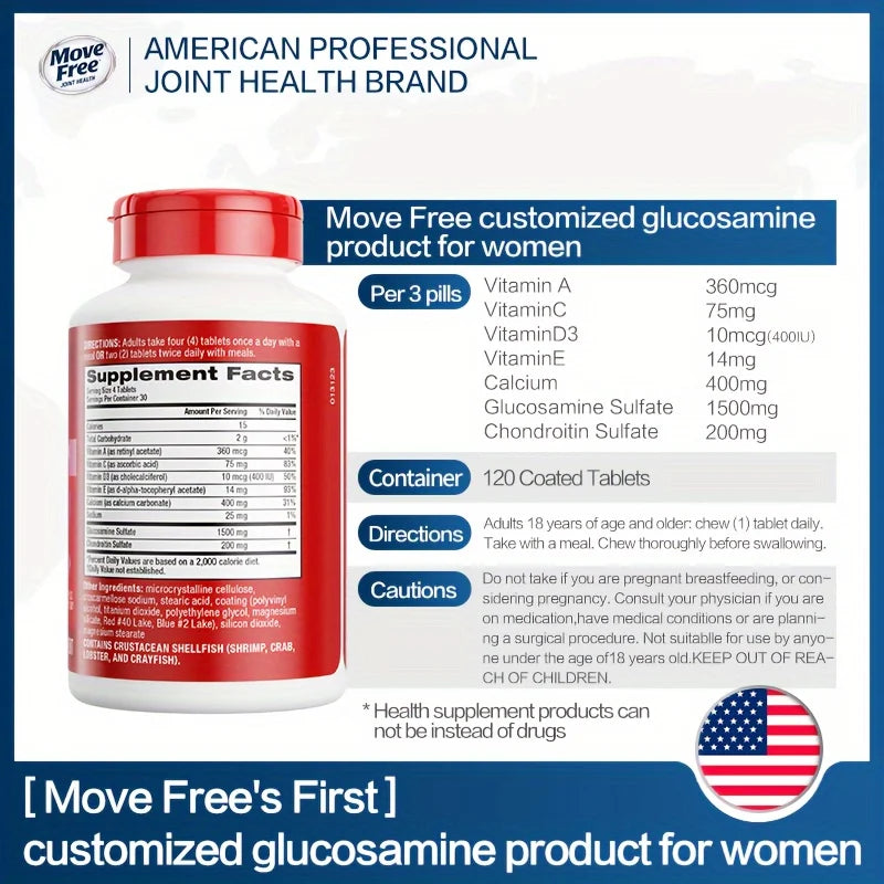 [Women's exclusive customization] Move Free's 7-in-1   Multi-Benefit Glucosamine for Women 120ct