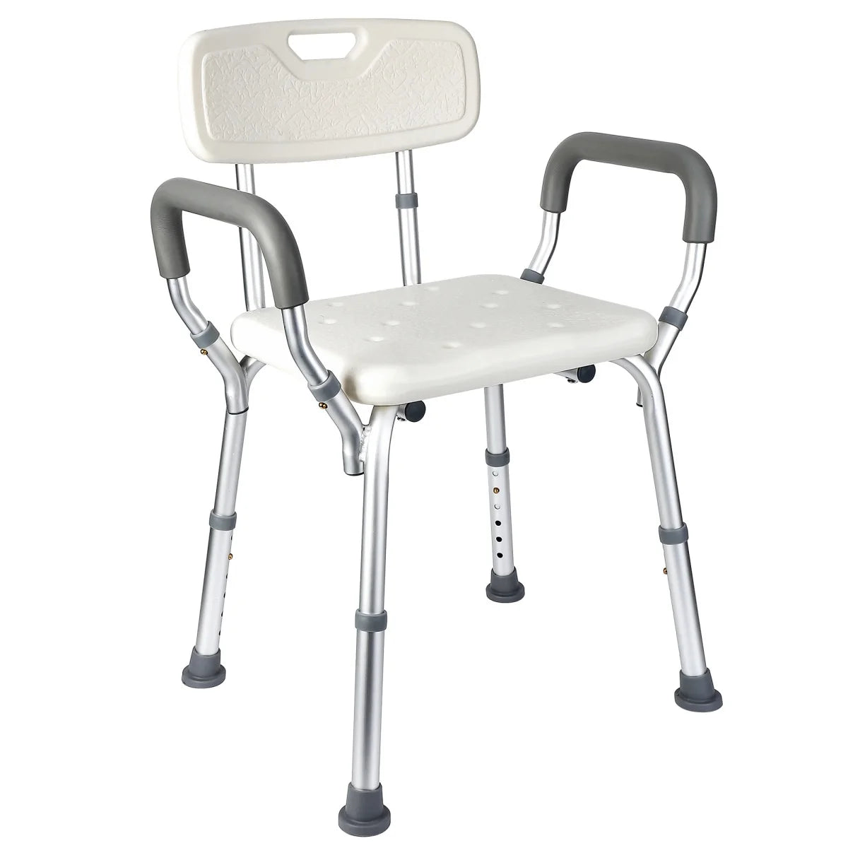 Shower Chair Seat with Padded Armrests for Bathtub