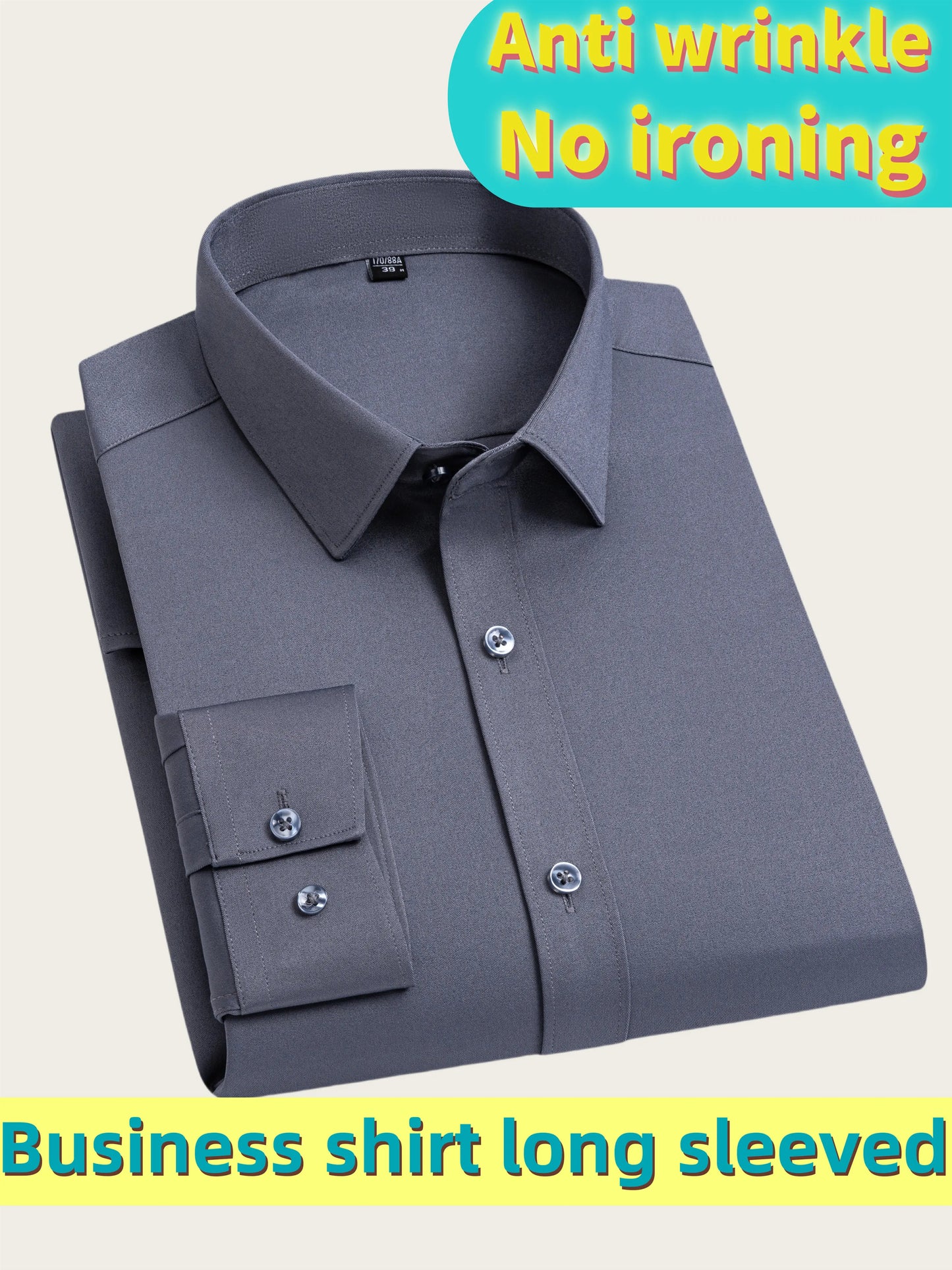 Men's Ultra-Stretch Shirt - High-Quality Silky Business Formal Long-Sleeve Shirt