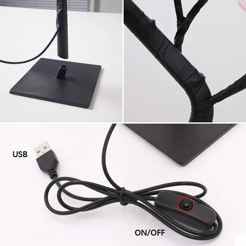 LED Rose Tree Lights 24LEDs USB Operated Table Lamp