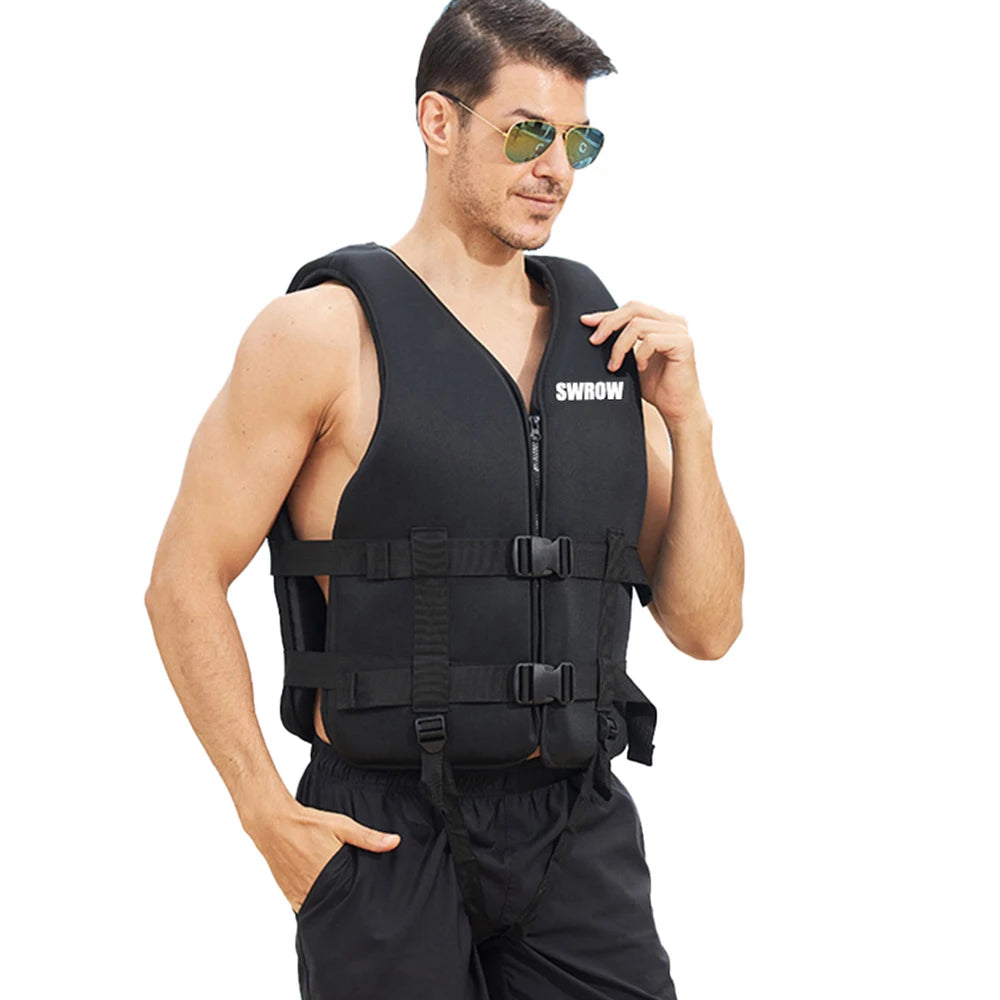 Portable fashion adult children's life jacket neoprene swimming life jacket