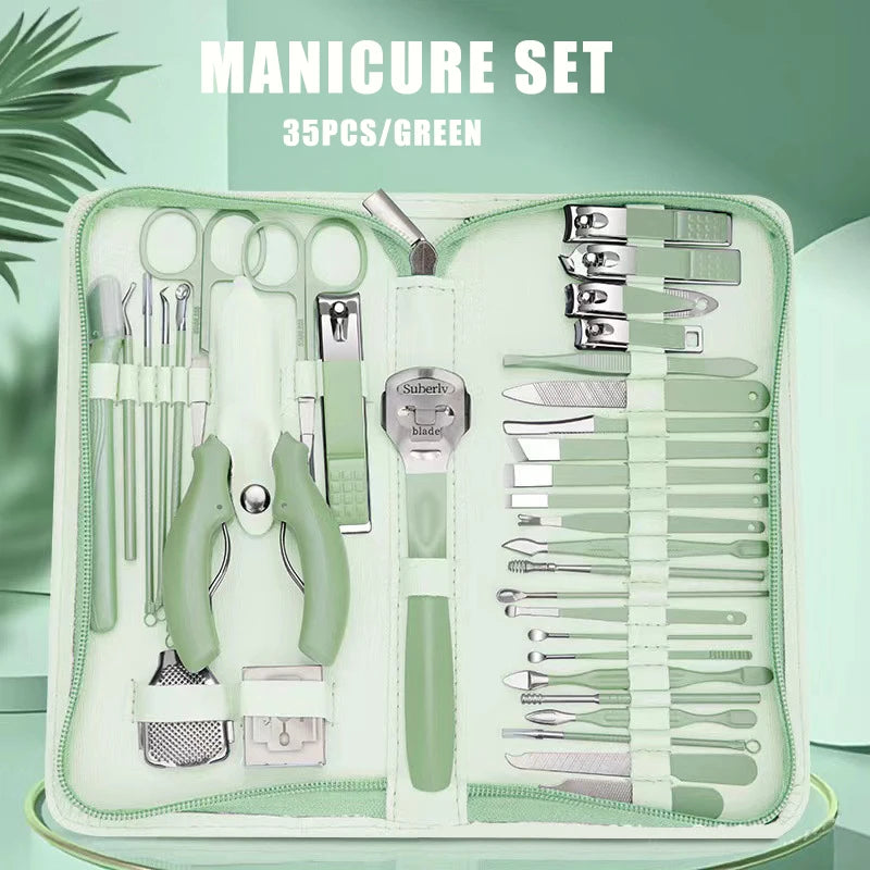 7/22/35 pcs Stainless Steel Manicure Kit