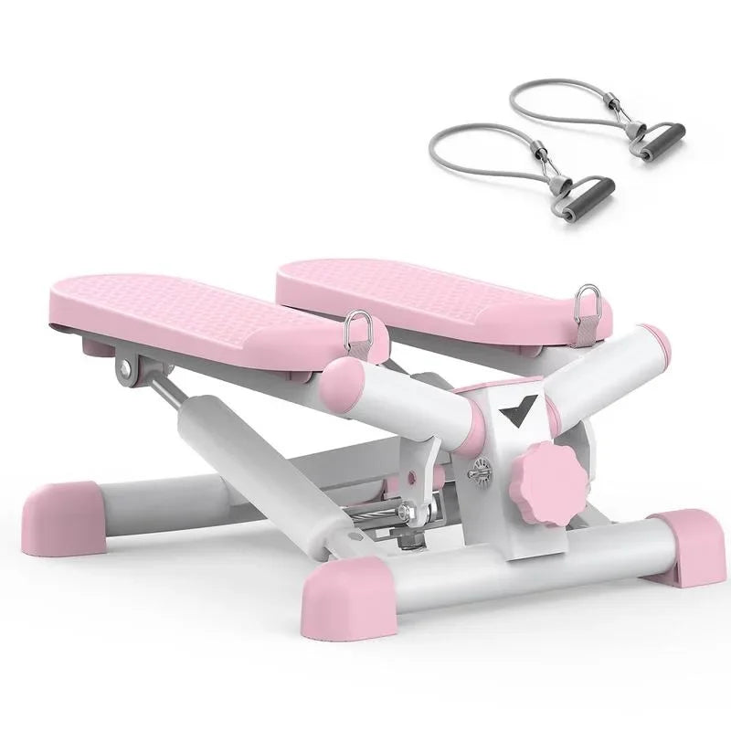 Mini Stepper for Exercise,Twist Stair Stepper,Stepper Exercise Equipment with Resistance Bands for Full Body Workout at Home