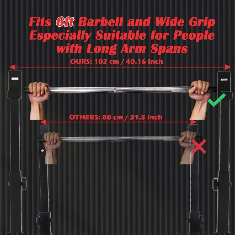 Weight Bench Set   and Curl, 900LBS Profesional Bench Press Set and Barbell Rack with Safety Spotter Catches, P