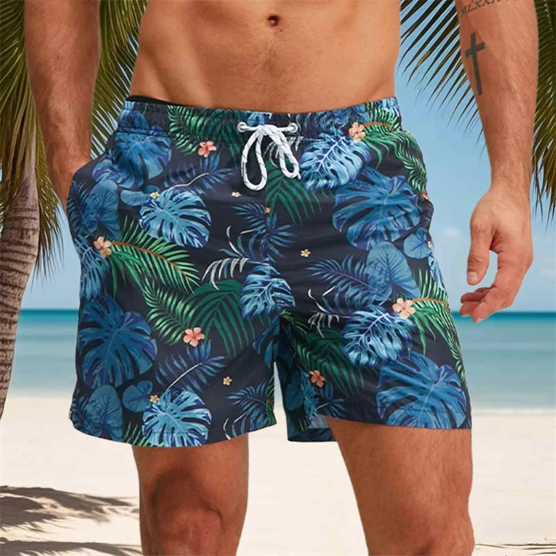 Men s Swim Trunks Quick Dry Beach Shorts with Drawstring Elastic Waistband