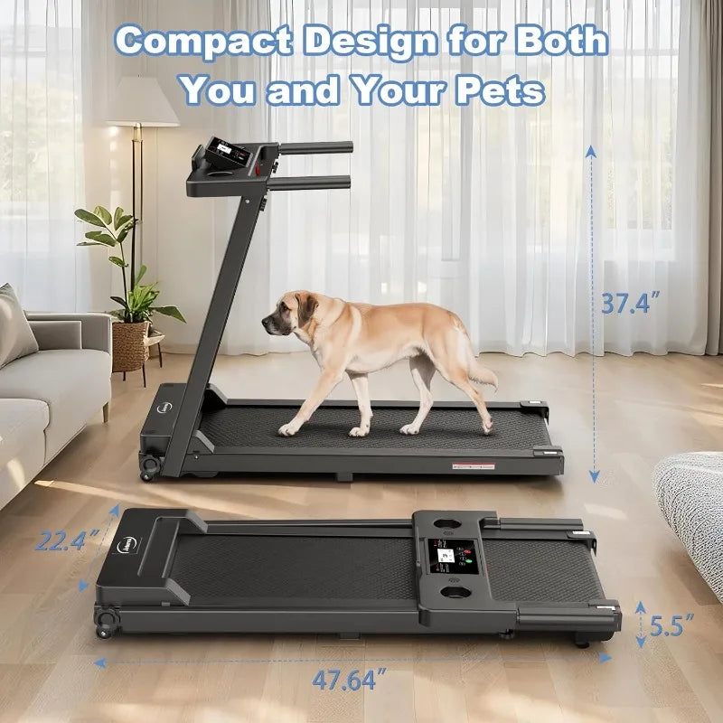 Treadmills for Home, Walking Pad with Handle Bar, Portable Foldable