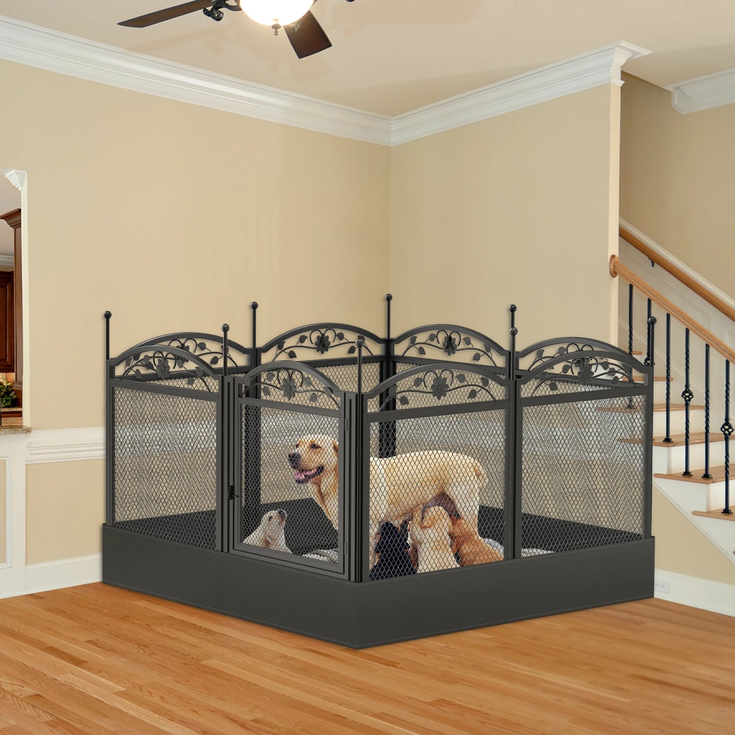 8 Panels DIY Heavy Duty Dog Playpen Pen