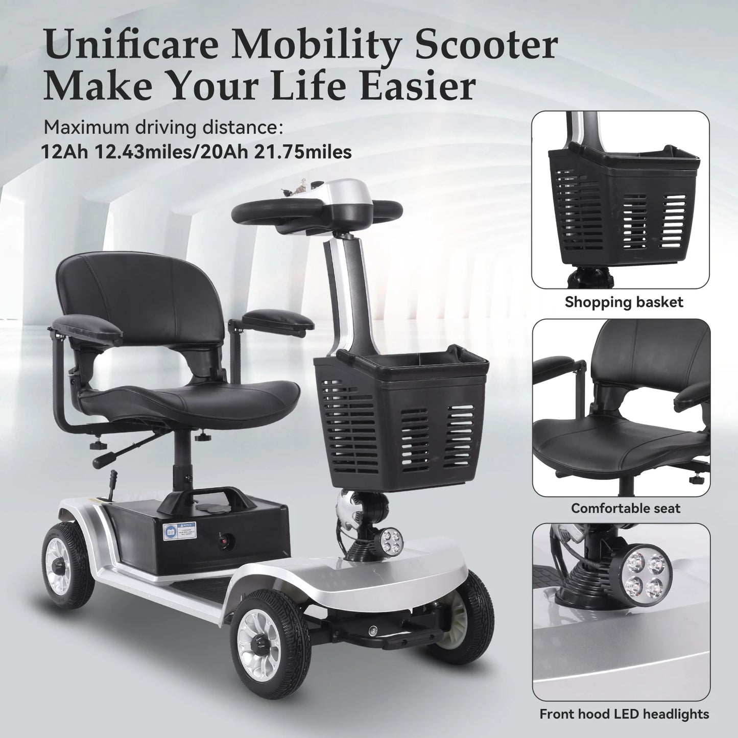 Electric Mobility Scooter   Portable Foldable for Adult Elderly