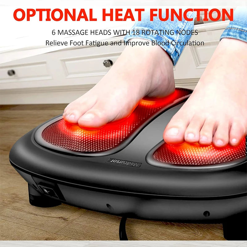 Electric Foot Massager with Heat Compress Deep Kneading Shiatsu
