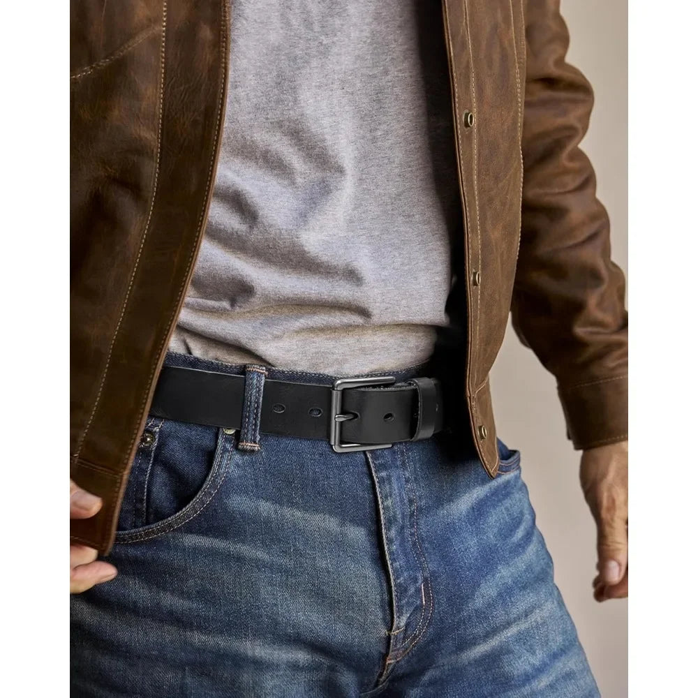 Mens Belts Casual with Genuine Leather -