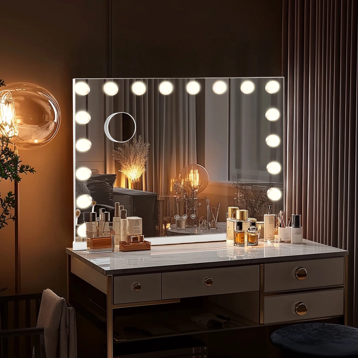 32"x24" Hollywood Vanity Mirror with Lights,