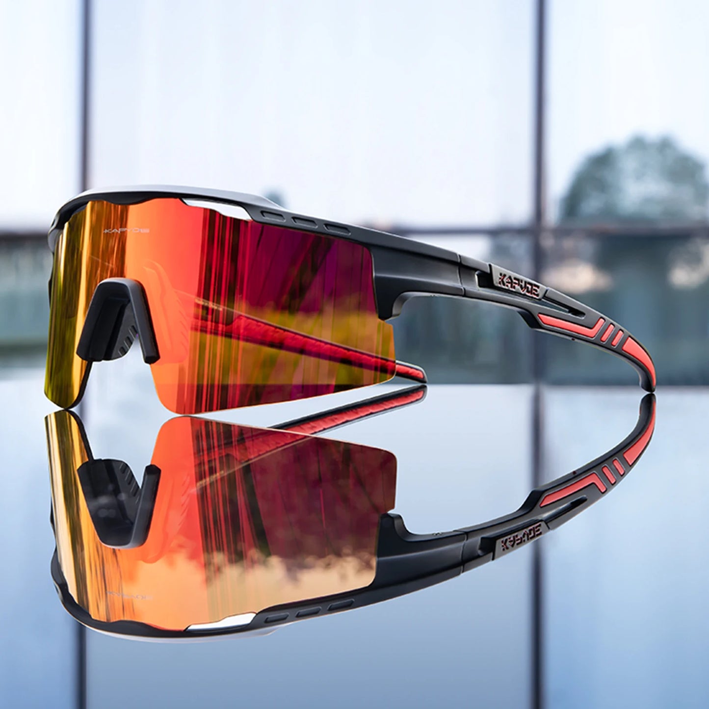 Cycling Sunglasses UV400 Cycling Glasses Polarized Built-in Myopia Frame