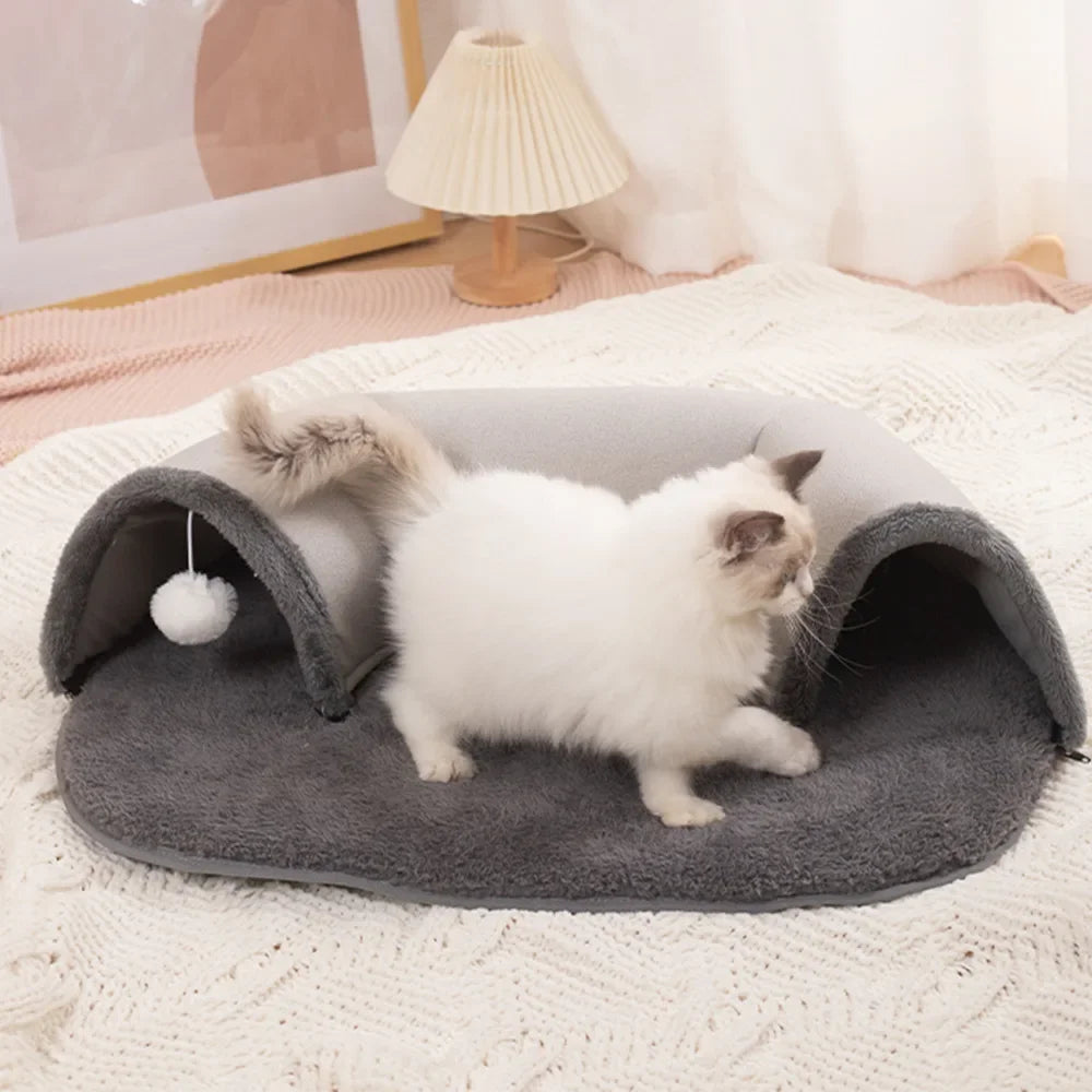 Pet Cat Tunnel Interactive Play Toy Cat Bed Nest Dual Use  Tunnels Indoor Toys House Kitten Training Toy