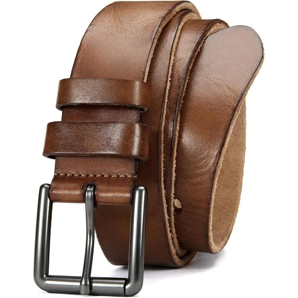 Mens Belts Casual with Genuine Leather -