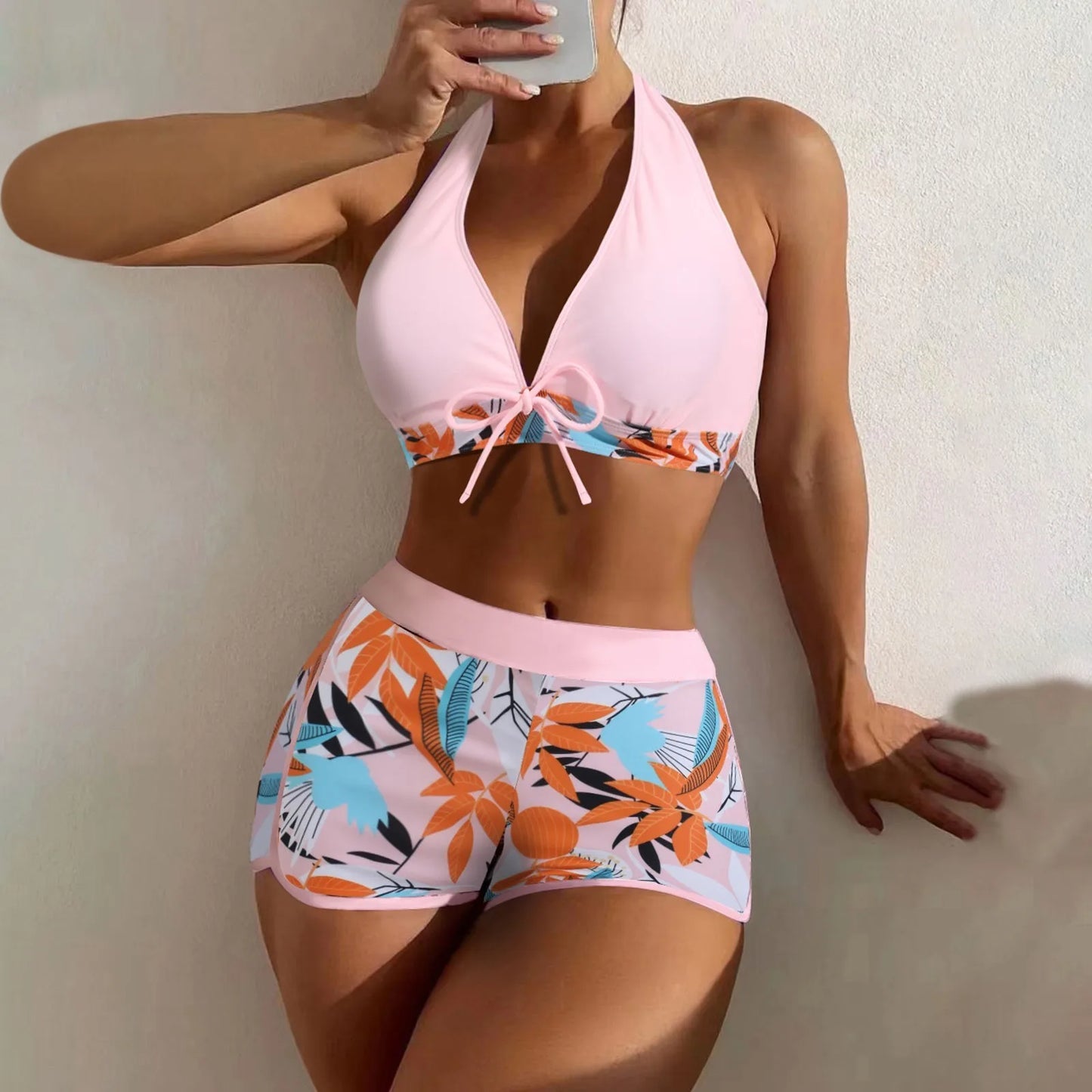 Shorts Bikinis Set  High Waist Swimsuit Women S