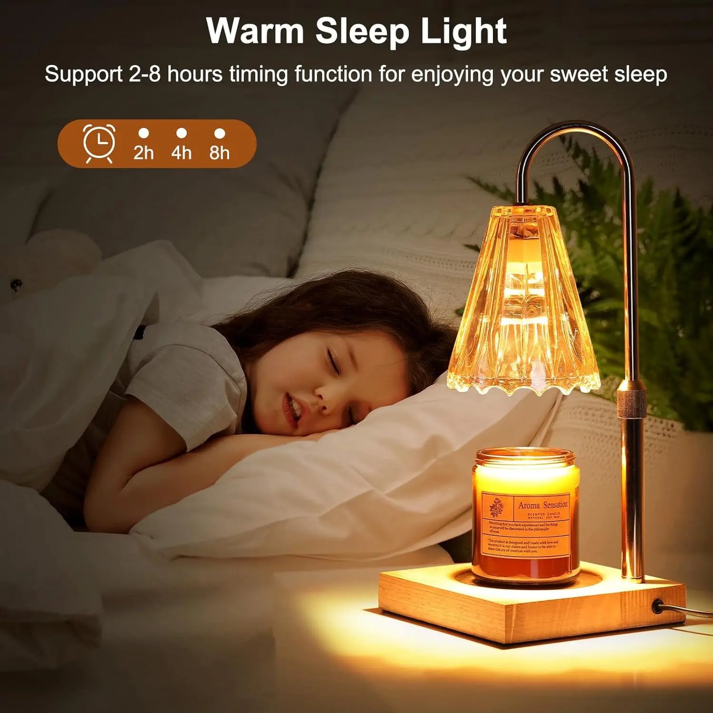Lightess Candle Warmer Lamp, Electric Candle Lamp Warmer with Timer & Dimmer,