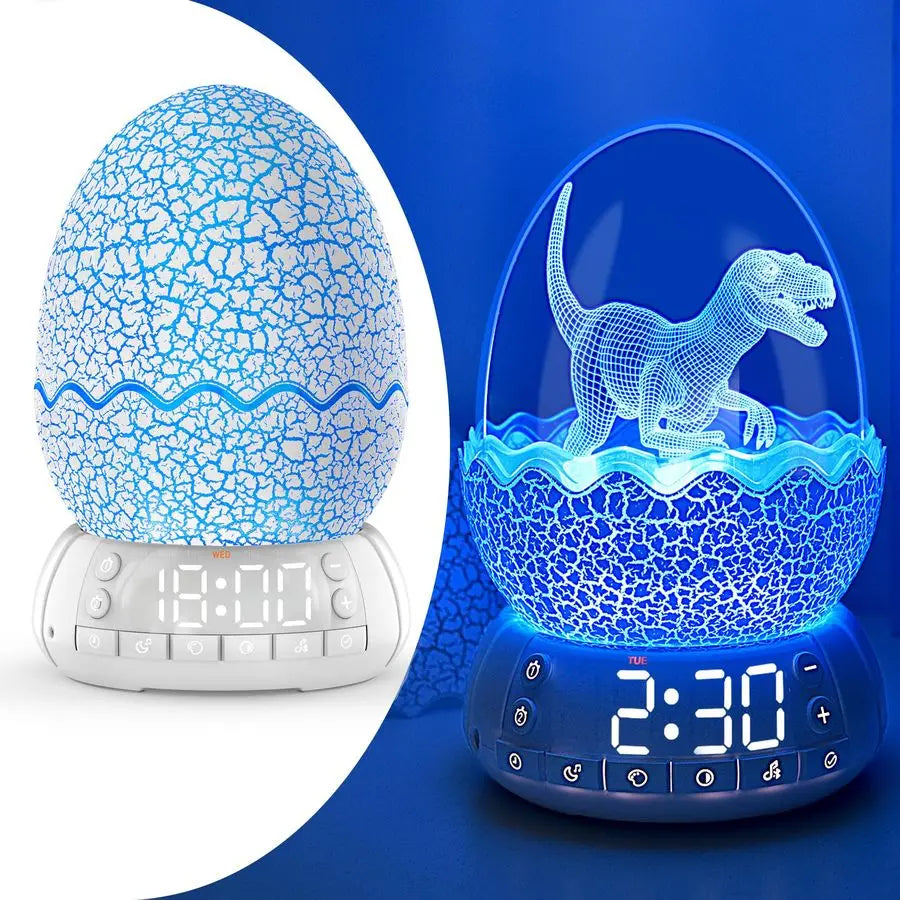 Egg Alarm Clock for Kids, Wake Up Light, Bluetooth Speaker, Sleep Training Clock with 20 Soothing Sounds
