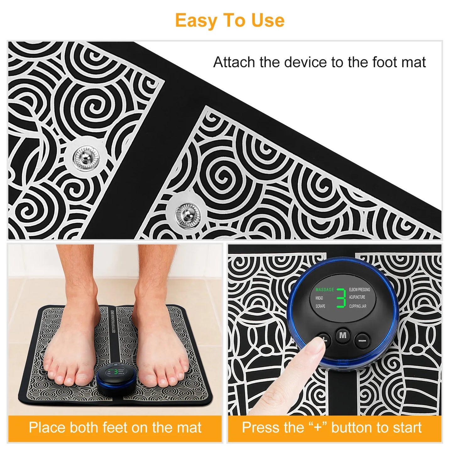 Electric EMS Foot Massager Pad Muscle Stimulator