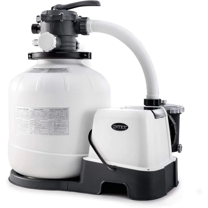Sand Filter Pump & Saltwater System for Up to 15,000 Gal Pools, - Automatic Algae Control