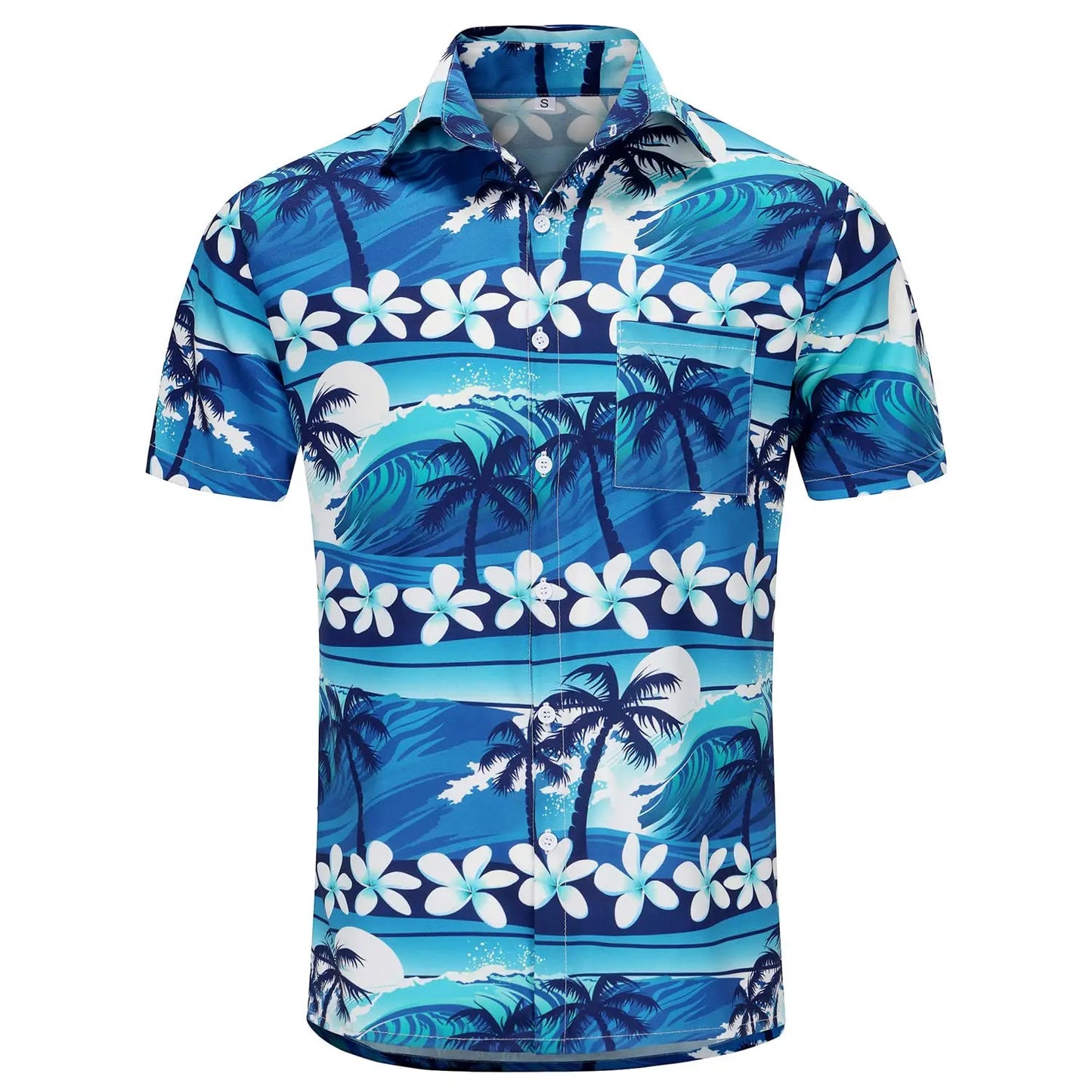 Funky Halloween Hawaiian Shirt for Men Palm Beach Shirts Tropical Vacation Shirts