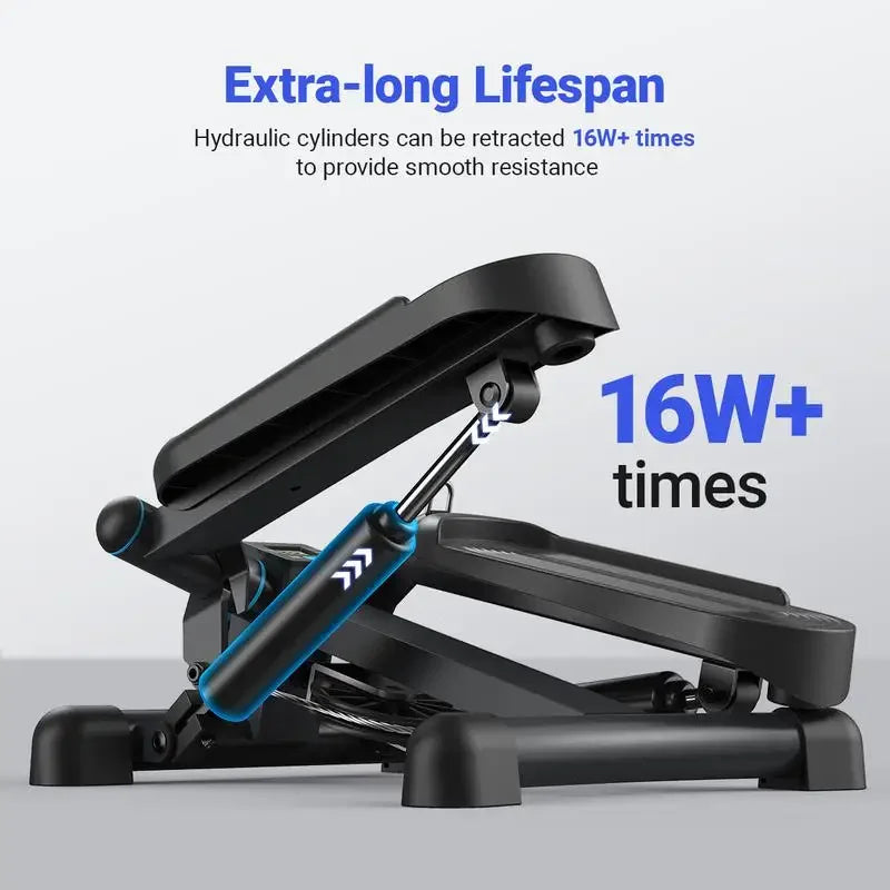 Mini Stepper for Exercise,Twist Stair Stepper,Stepper Exercise Equipment with Resistance Bands for Full Body Workout at Home