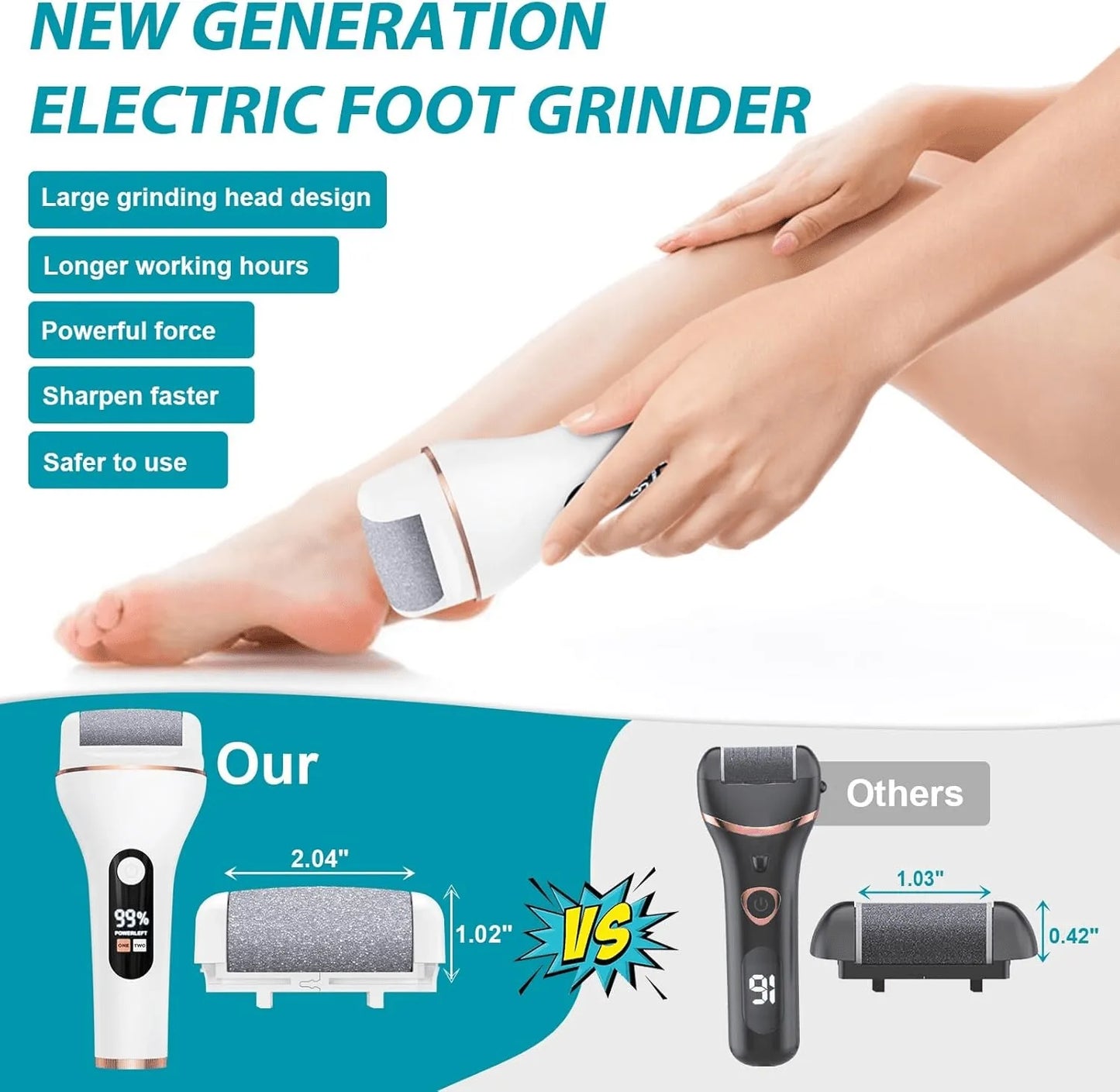 Electric Callus Remover for Feet Rechargeable Portable