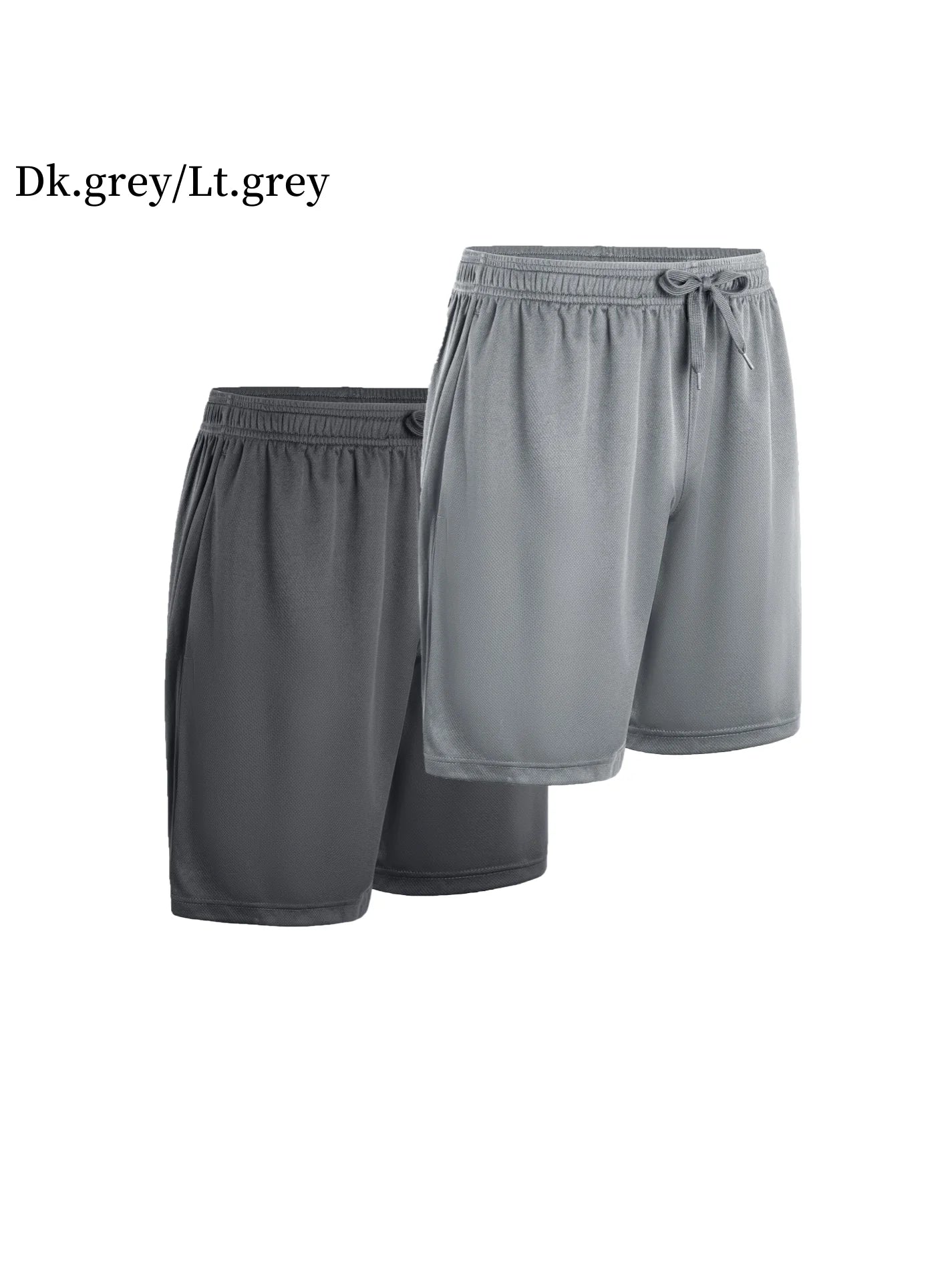 2-piece men's polyester sports shorts, quick drying,