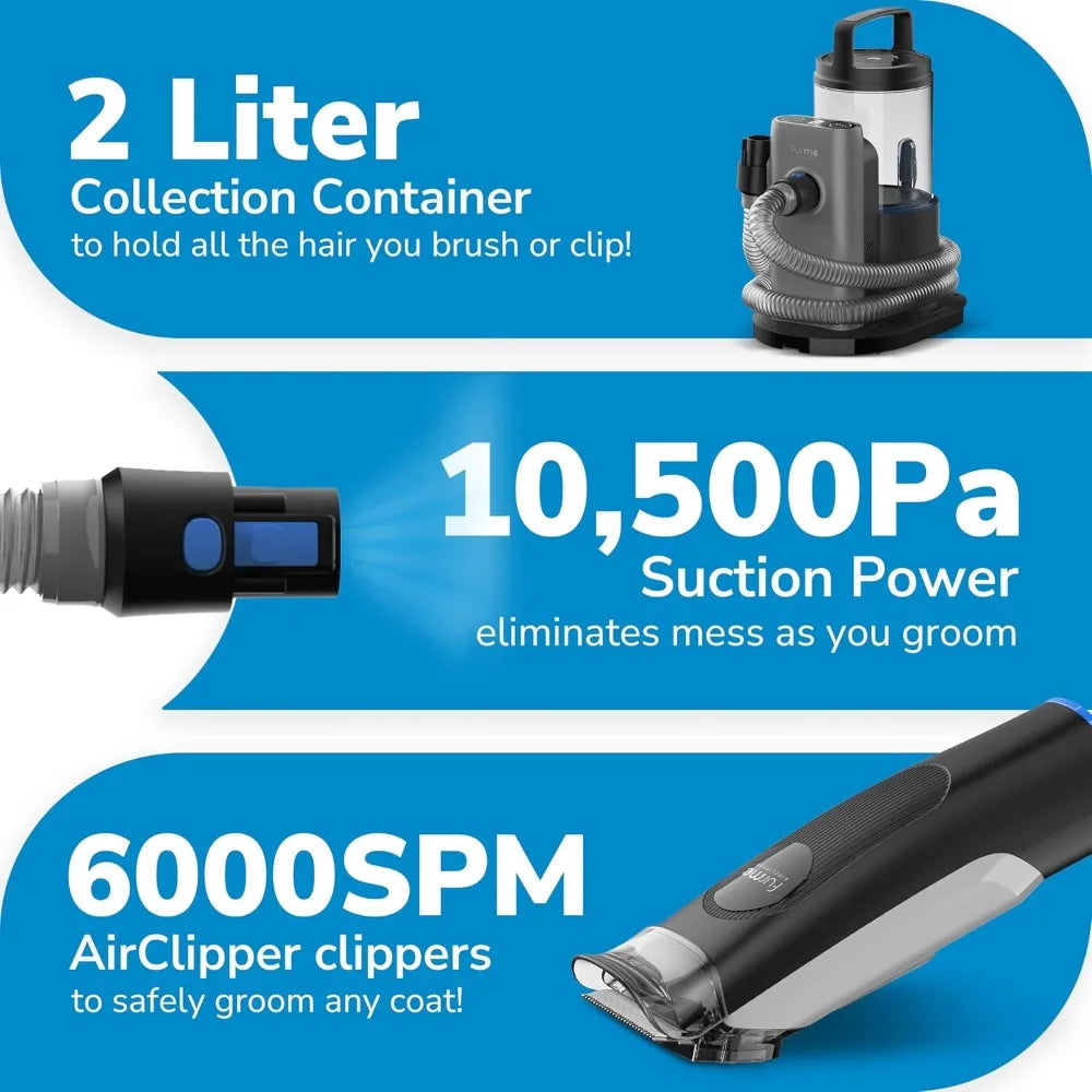 Professional Pet Grooming Vacuum Kit - Cat & Dog Grooming Kit for Easy Pet Care at Home,