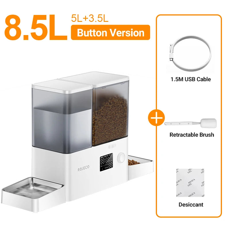 Automatic Pet Feeder Gravity Water Fountain 8.5L