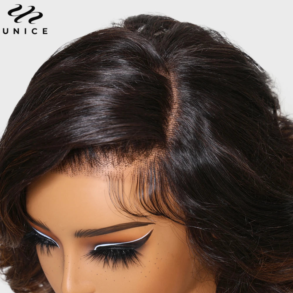 Hair Ombre Brown Spiral Curls Wavy Bob Wig 13x4 Human Hair Lace Frontal Wig