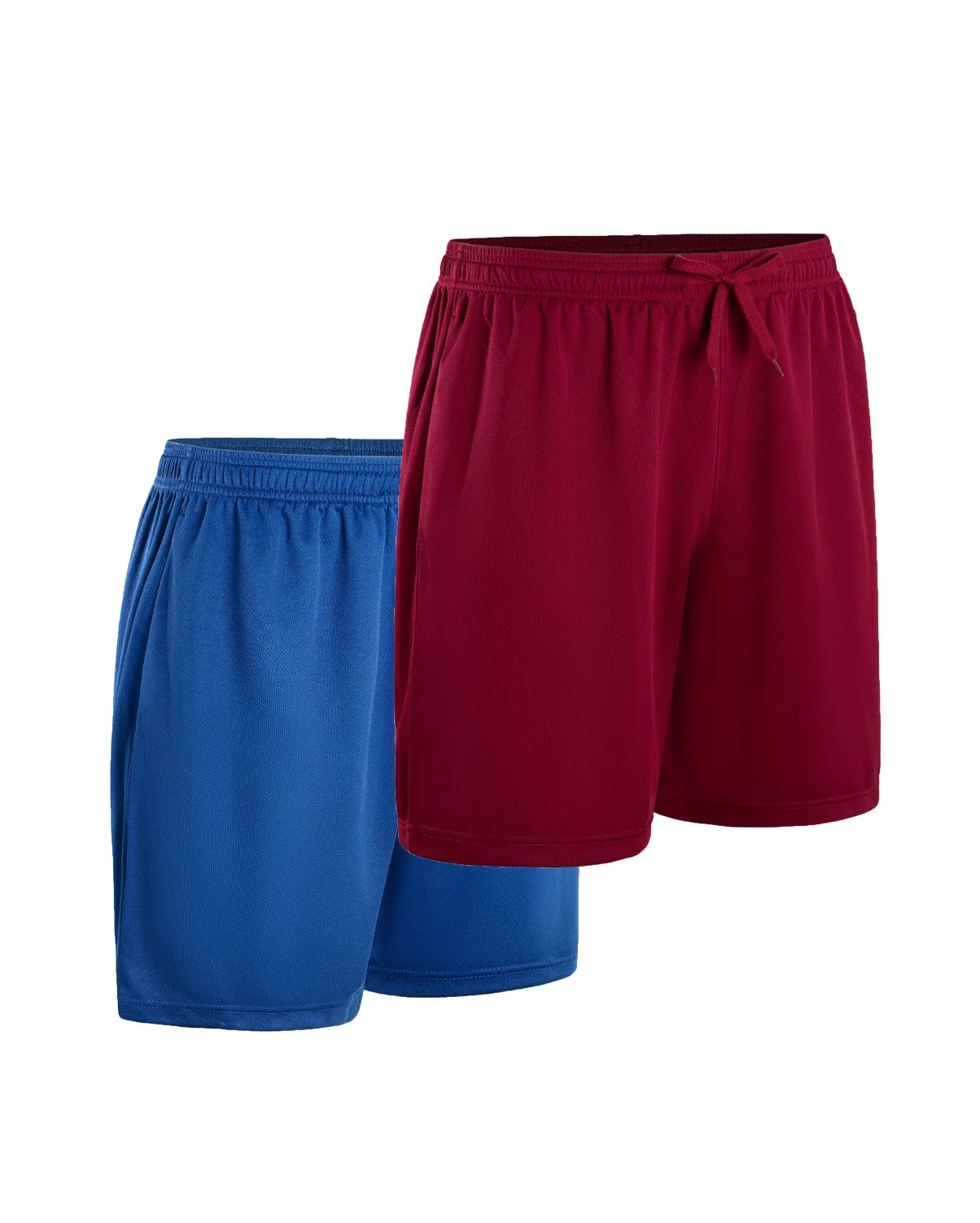 2-piece men's polyester sports shorts, quick drying,
