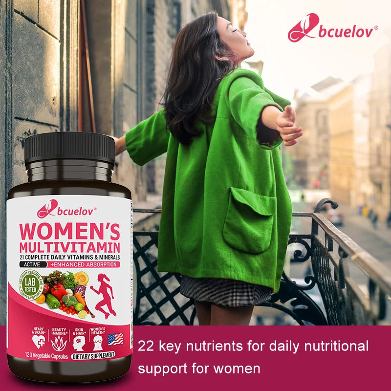 Women's Multivitamin, Supplements Vitamins A, C, D, E, Supports Bone Immune Health