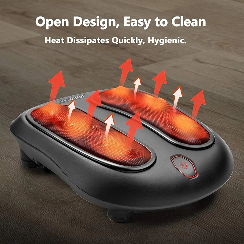 Electric Foot Massager with Heat Compress Deep Kneading Shiatsu