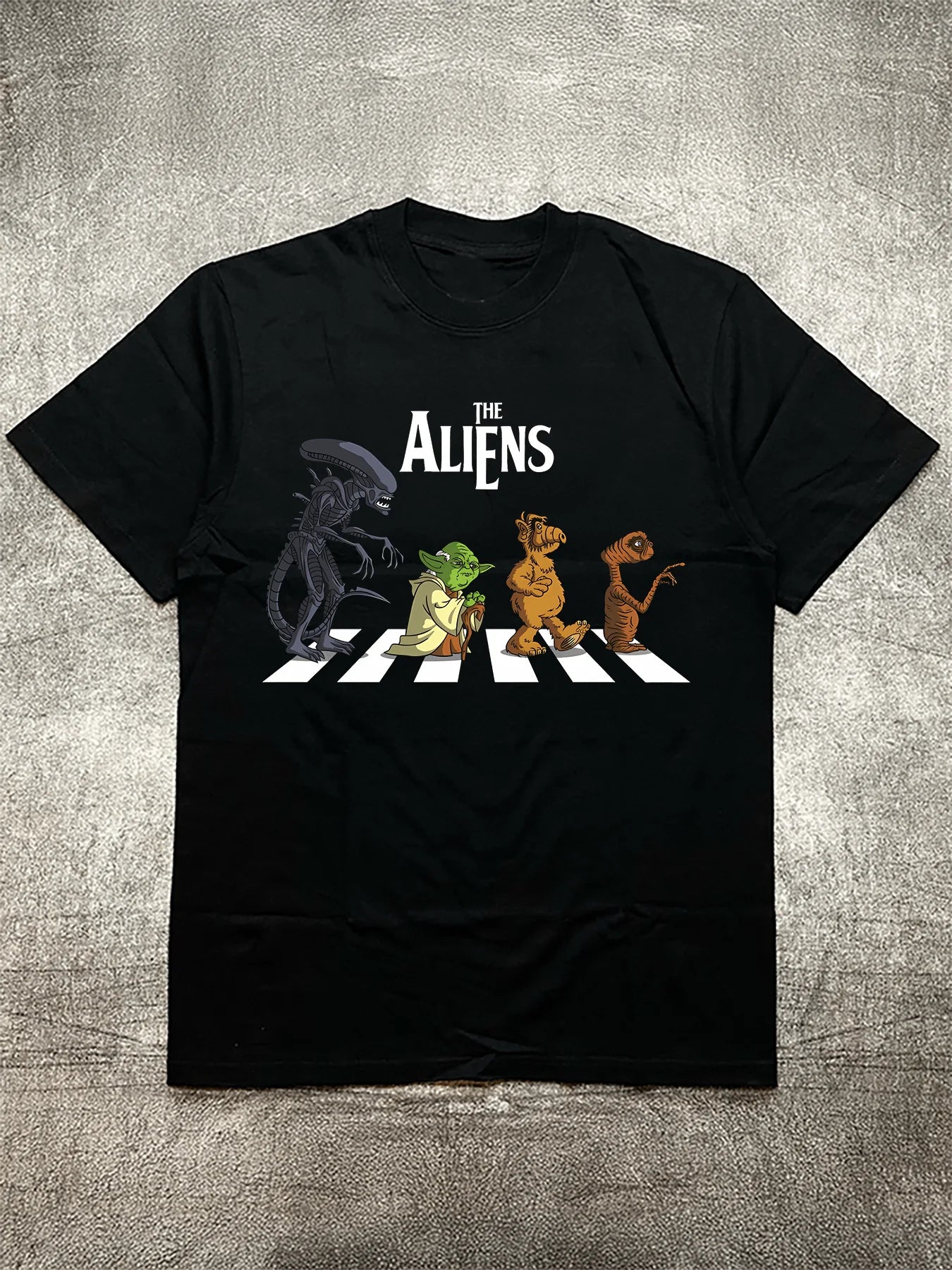 Alien Characters Creative Print Casual Men’s Tees