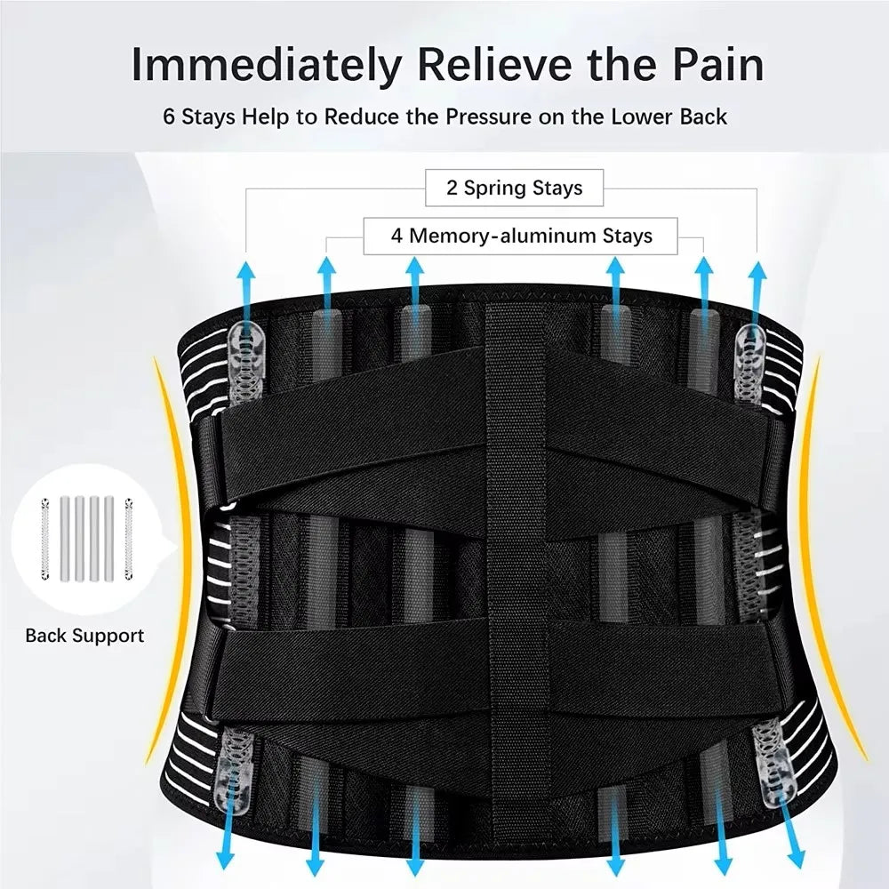 Back Brace for Lower Back Pain,Lumbar Support for Heavy Lifting Men Women,