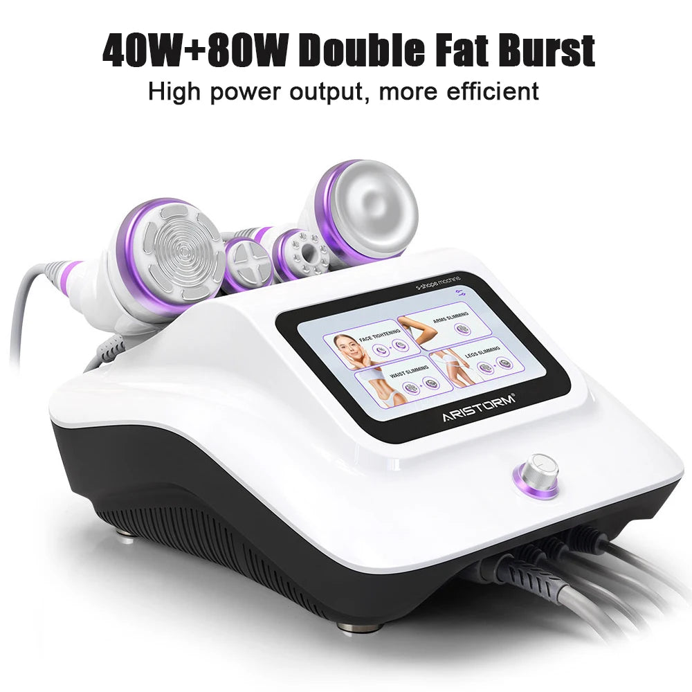 S Shape Ultrasonic 30K Cavitation Machine Fat Burning Radio Frequency Skin Tightening